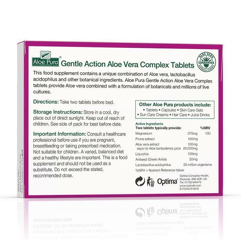 Aloe Pura Aloe Vera Gentle Action Complex Earlier Colon Cleanse 30 Tablets X 2