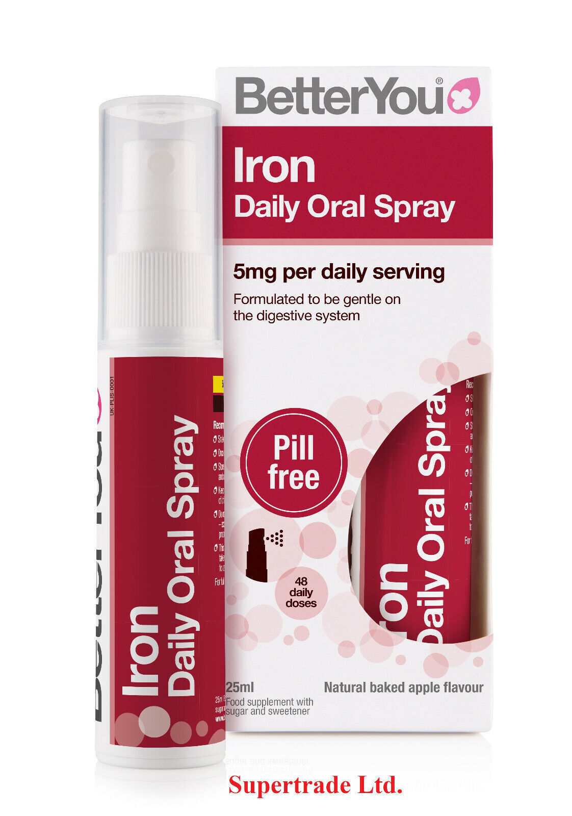 BetterYou Better You Iron Daily Oral Spray Natural Baked Apple Flavour - 25ml