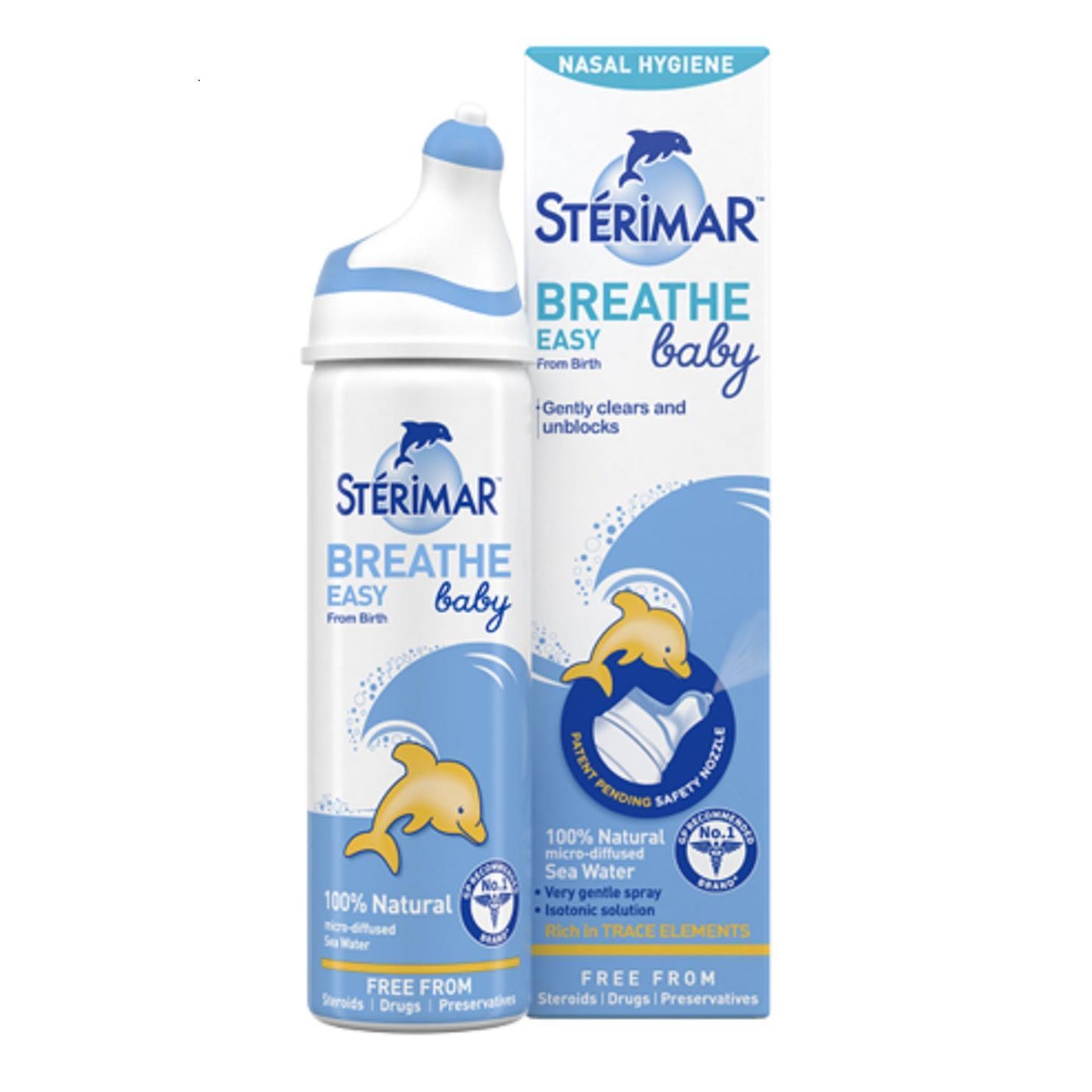 STERIMAR BABY BREATHE EASY 100% NATURAL SEA WATER SPRAY - 50ML X 2