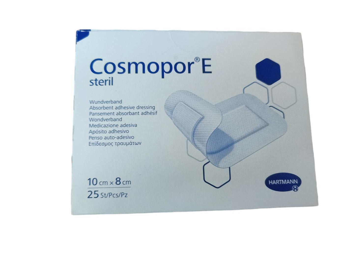 Cosmopor E Hartmann 10 x 8cm Sterile Adhesive Wound Dressings - Pack of 25