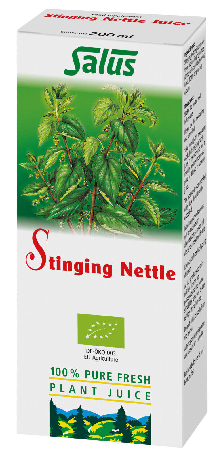 Salus Stinging Nettle Organic 100% Pure Fresh Plant Juice - 200ml