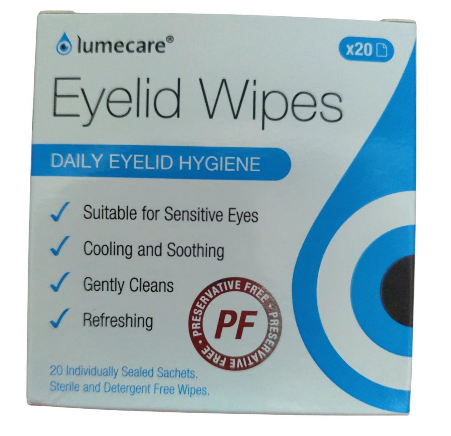 Lumecare Cleansing Daily Eyelid Wipes Hygiene Cooling & Soothing Choose Wipes