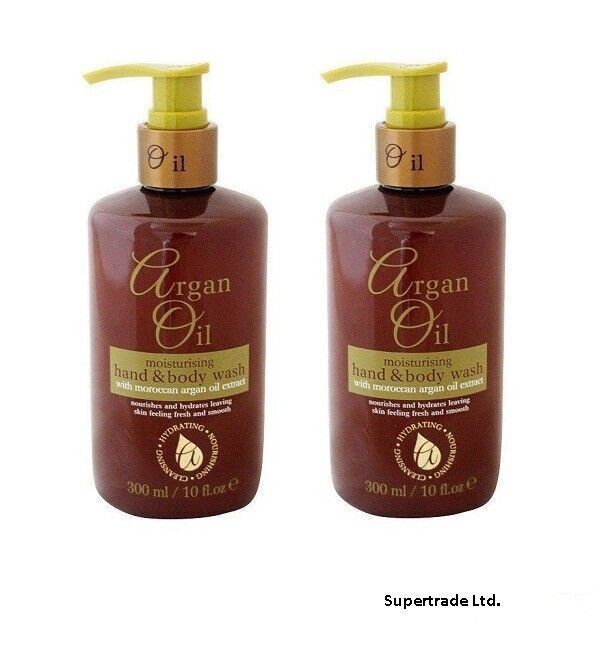 Argan Oil Moisturising Hand & Body Wash Moroccan Argan Oil Extract 300ml X 2