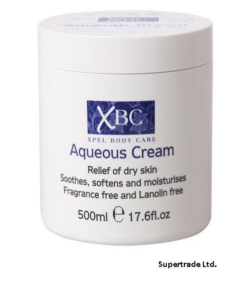 XBC Aqueous Cream Fragrance & Lanolin Free Relief Dry Skin Moisturiser - 500ml