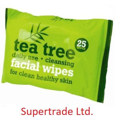 Tea Tree Daily Use Face Cleansing Facial Make Up Impurities Removal - 25 Wipes