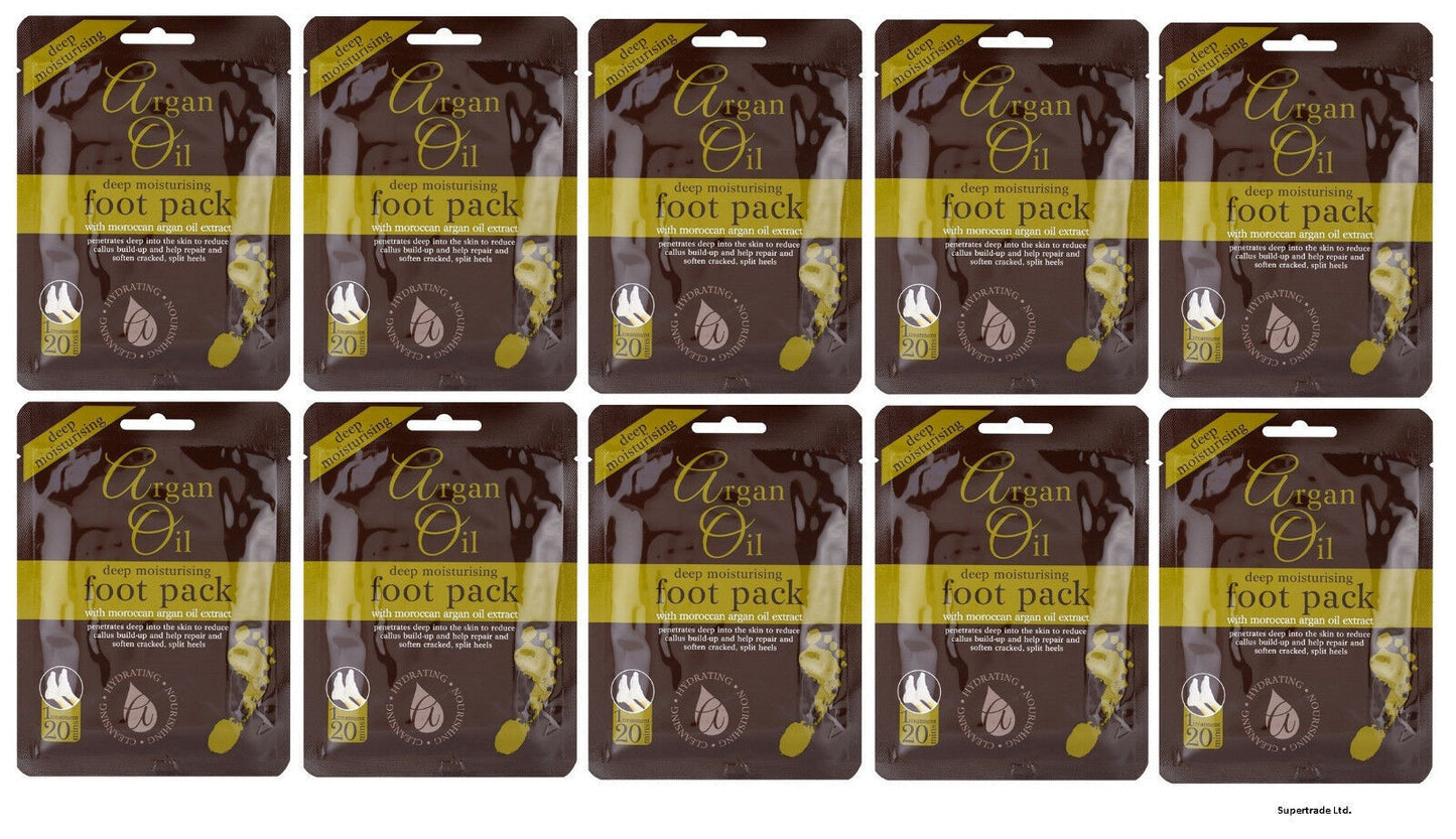 Argan Oil Deep Moisturising Foot Pack With Moroccan Argan Oil Extract X 10