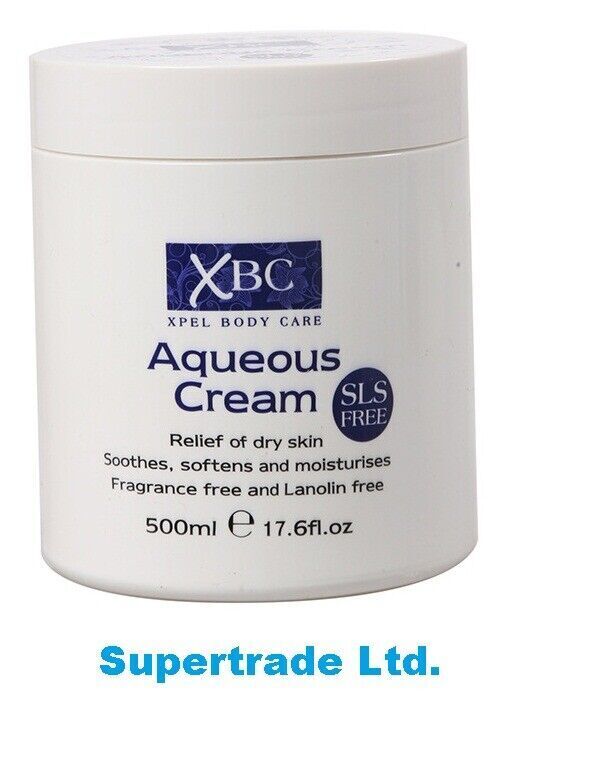 XBC Aqueous Cream Relief Dry Skin Body Cream Moisturizer SLS Free 500ml