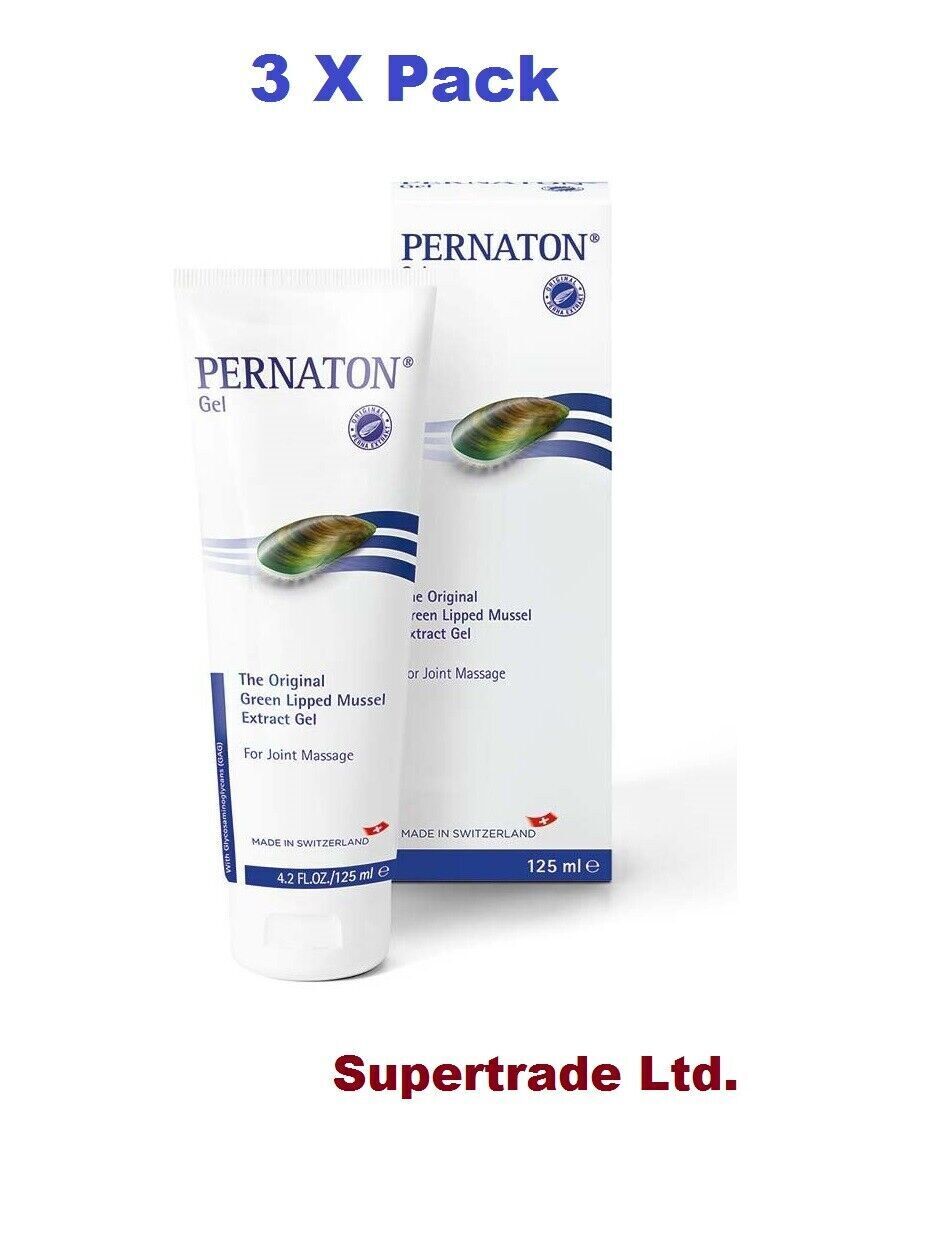 Pernaton Gel Green Lipped Mussel Extract / Joint Massage Gel 125ml - Pack of 3