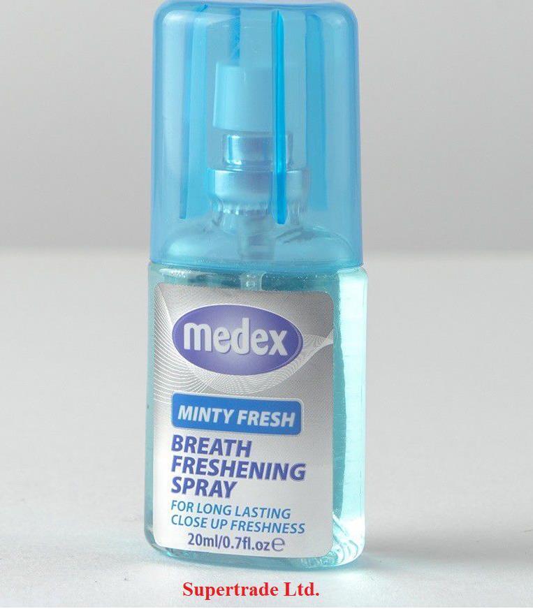 Medex Minty Fresh Breath Freshening Spray Mouth Spray Long Lasting - 20ml X 2