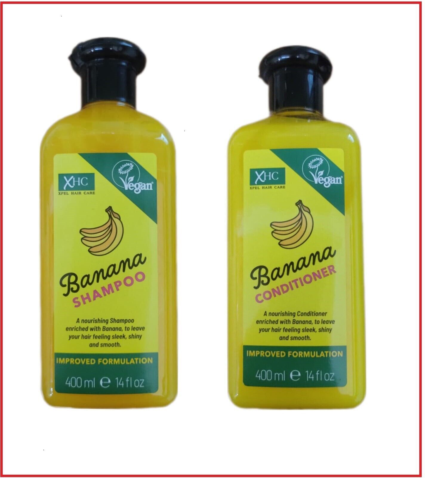 XPEL Banana Shampoo + Conditioner - 400ml Each