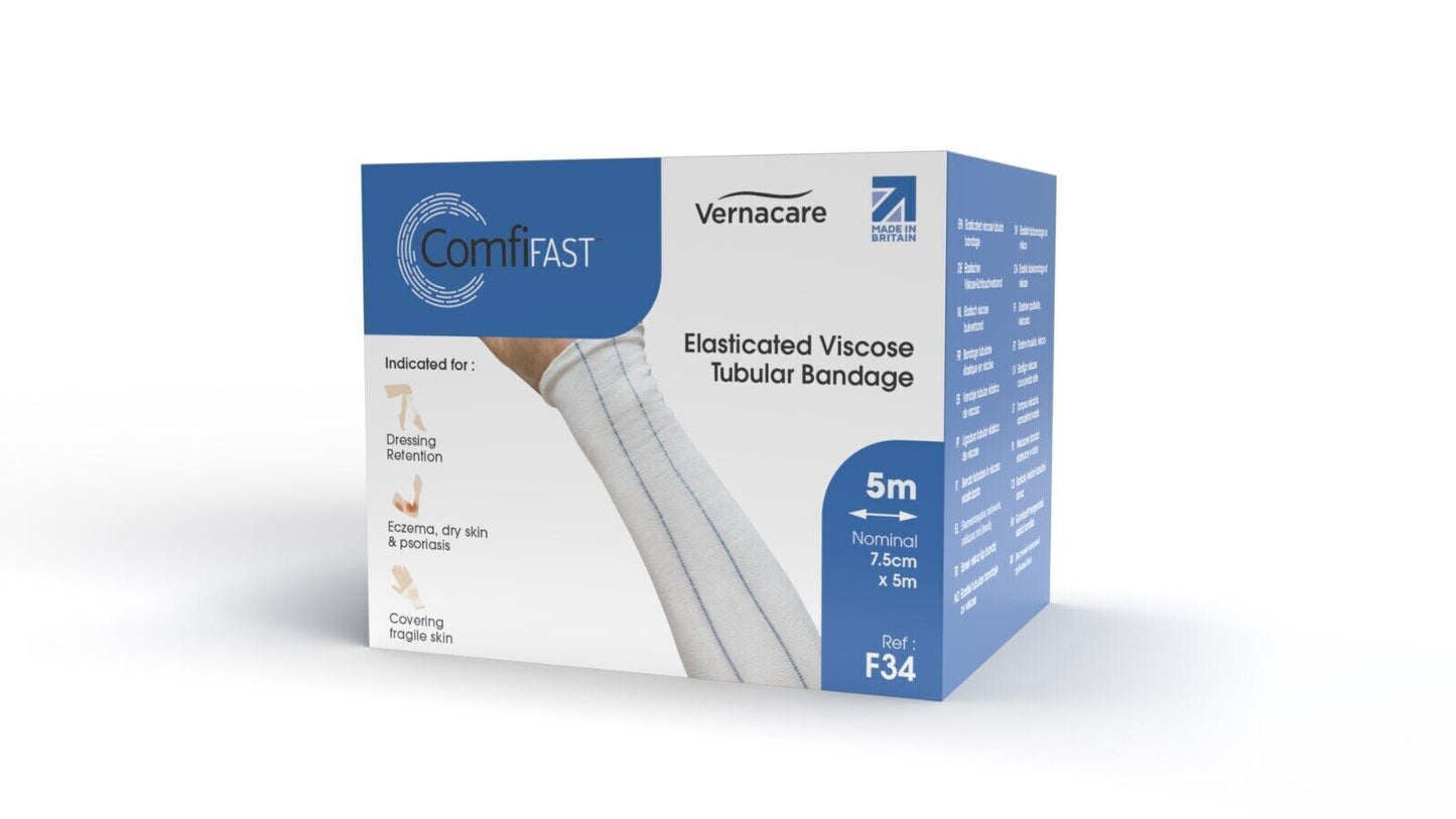 ComfiFast Tubular Bandage - Blue Line 7.5 cm x 5 m - 1 Pack