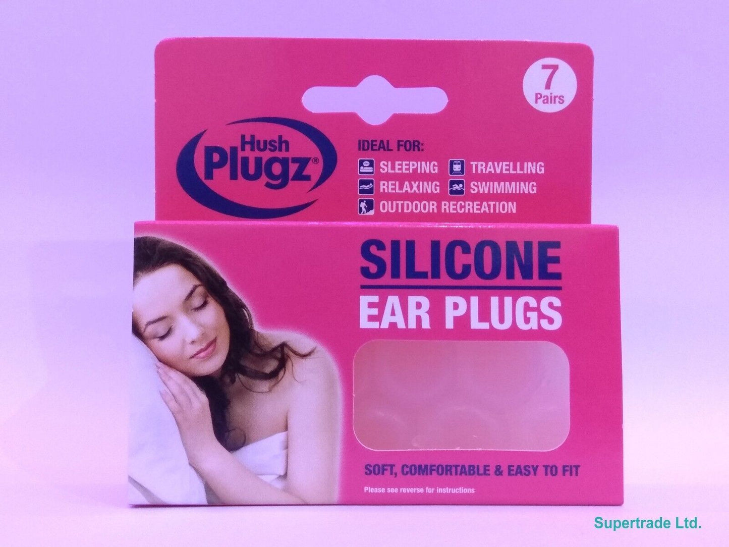 Hush Plugz Soft Comfortable Silicone Ear Plugs Easy Fit 7 Pairs X 3