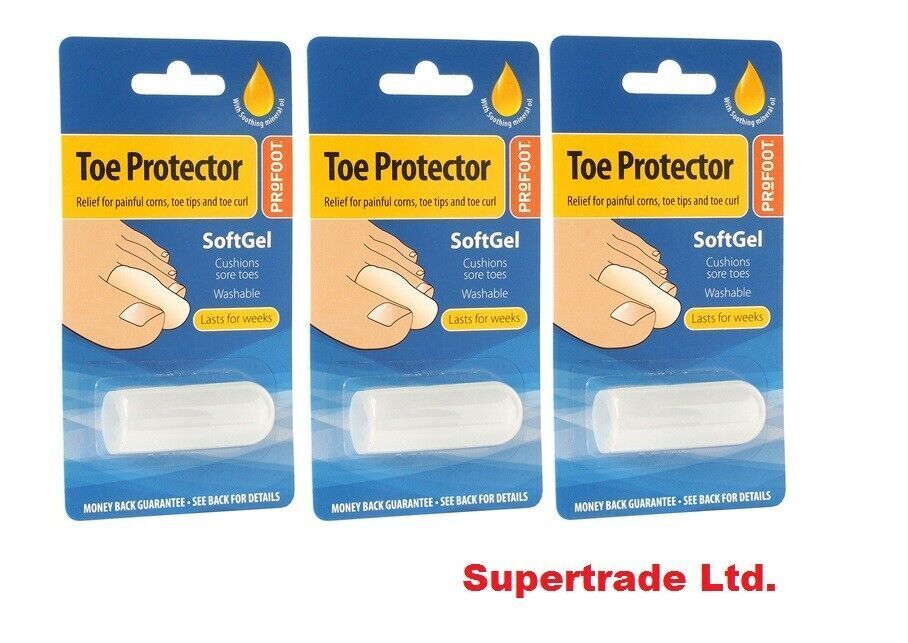 Profoot SoftGel Toe & Finger Protector Corn Toe Tips/ Curl One Size Fits All X 3