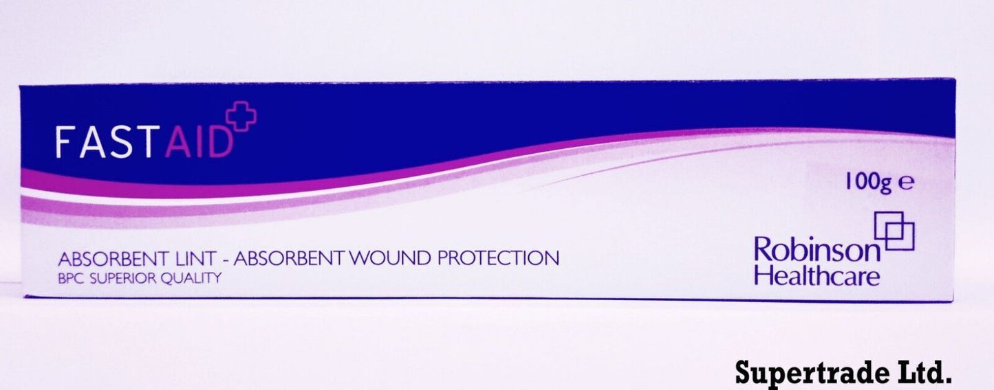 Robinson Healthcare 7162 Fast Aid Absorbent Lint Wound Protection - 100g