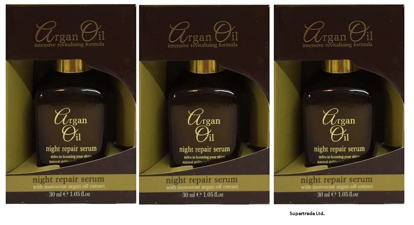 XPEL Argan Oil Night Repair Serum with Moroccan and Argon Oil Extract 30ml X 3