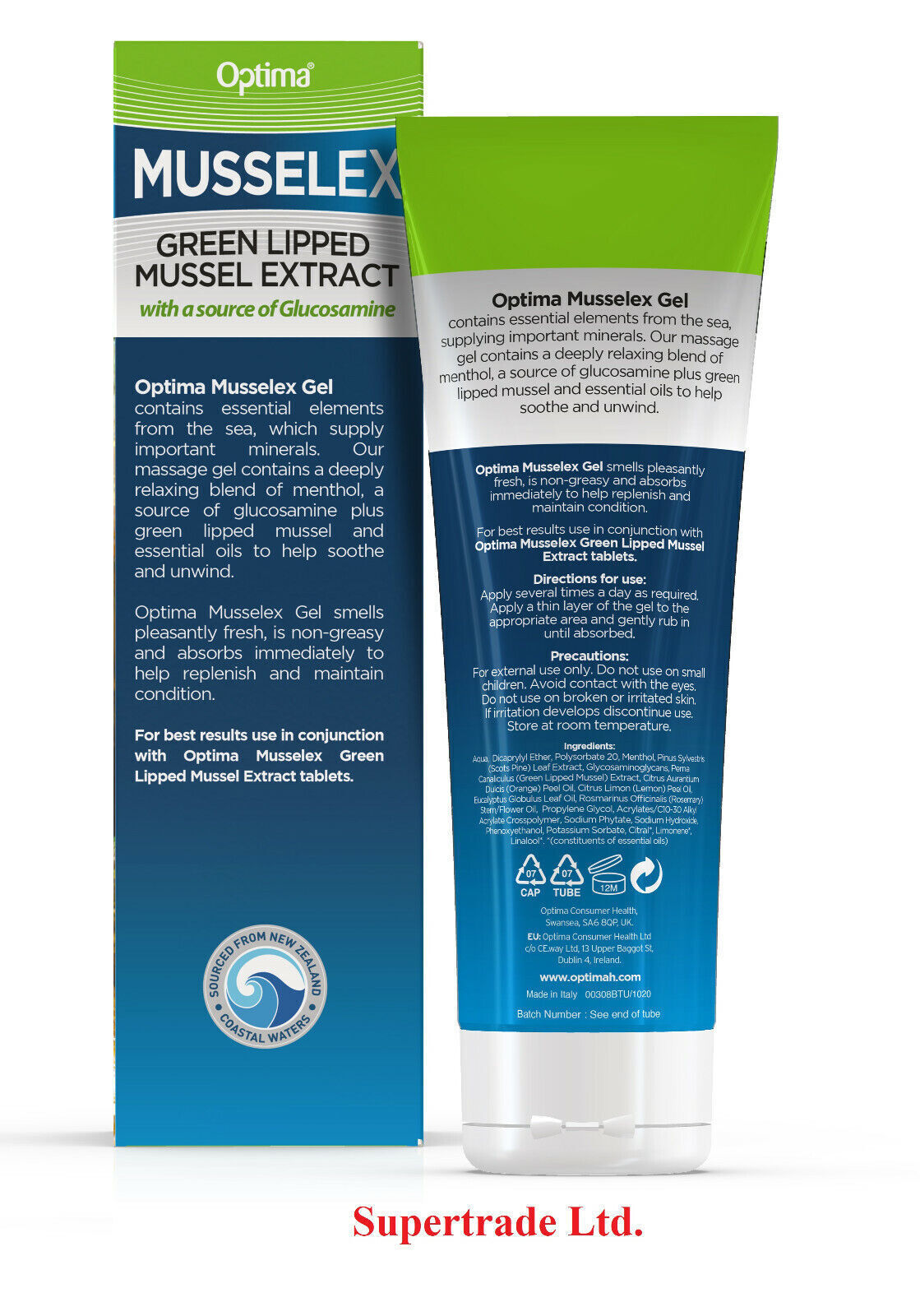 Musselex Gel For Tissue & Joint Massage With Glucosamine Musselflex - 125ml X 4