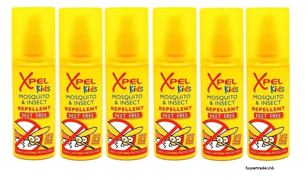 Xpel Kids Mosquito & Insect Repellent Pump Spray Deet Free - 70ml X 6