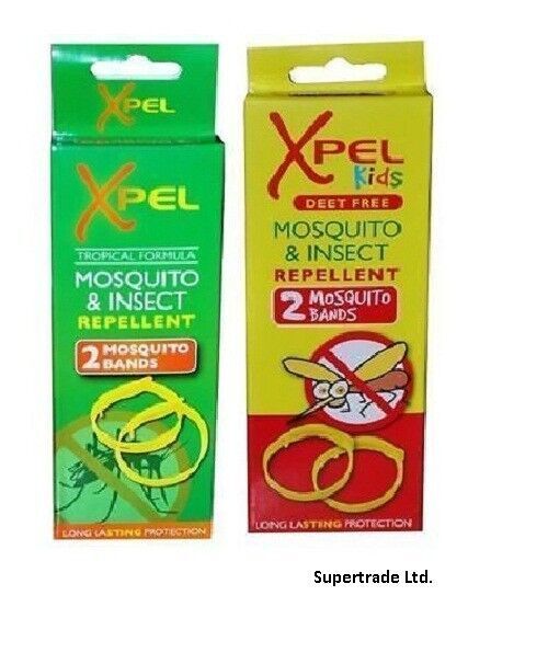 XPEL Kids & Adult Formula Mosquito & Insect Repellent Deet Free Wrist Bands