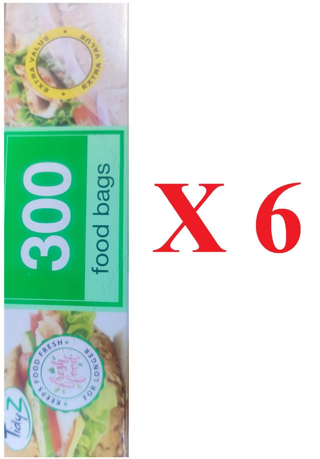 Tidyz Food & Freezer Bags Standard Extra Value Roll Of 300 X 6