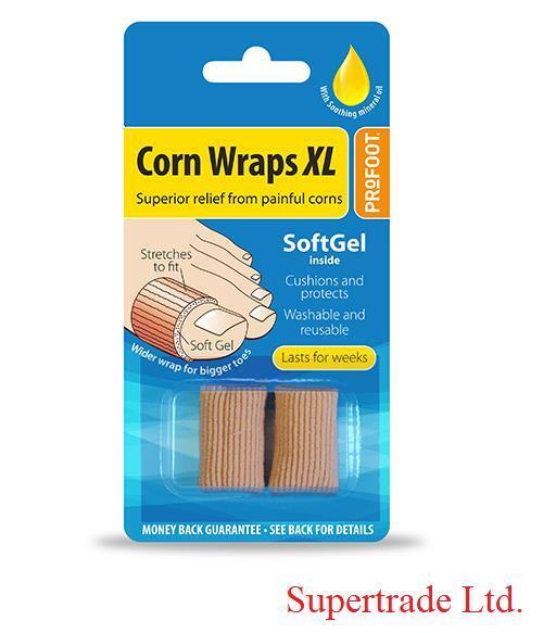Profoot Corn Wraps XL Soft Gel Cushions Protects Painful Corns - 2 Wraps X 6