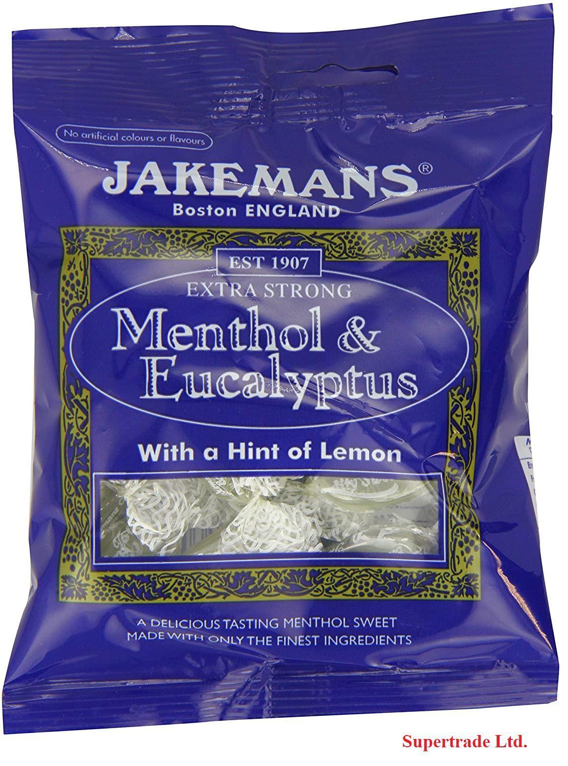 Jakemans Menthol & Eucalyptus With Hint Of Lemon Sweets Bags Lozenges - 73g