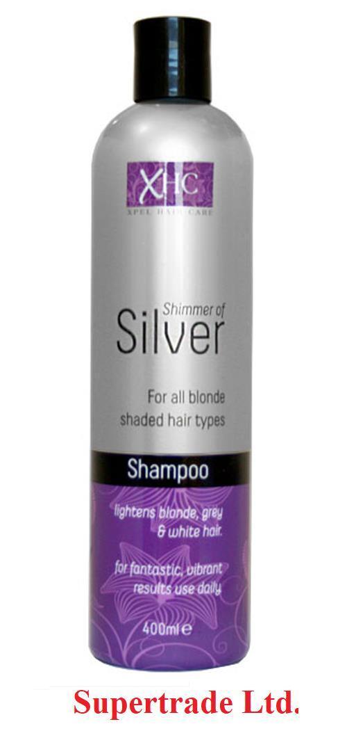 XHC Shimmer of Silver Shampoo Purple Toning Blonde Grey & White Hair - 400ml