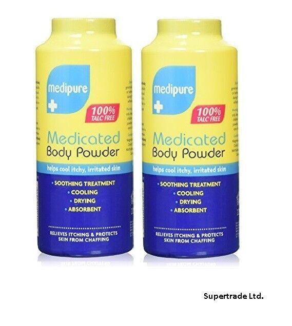 Medipure Medicated Body Powder Soothing Cooling Itching Chaffing - 200g X 2