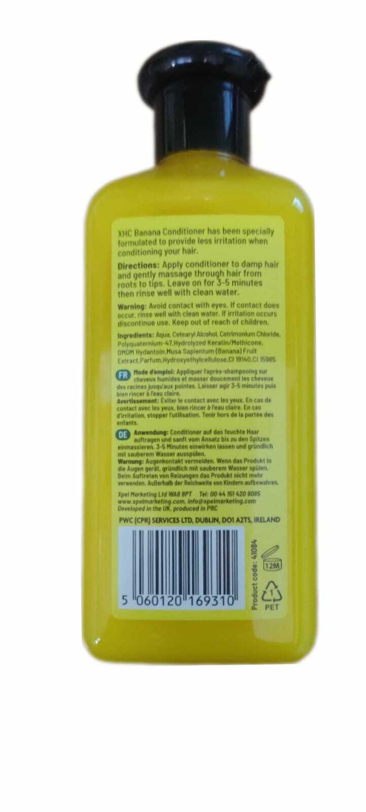 XHC Xpel Nourishing Banana Conditioner Nourishing Improved Formula Vegan 400ml