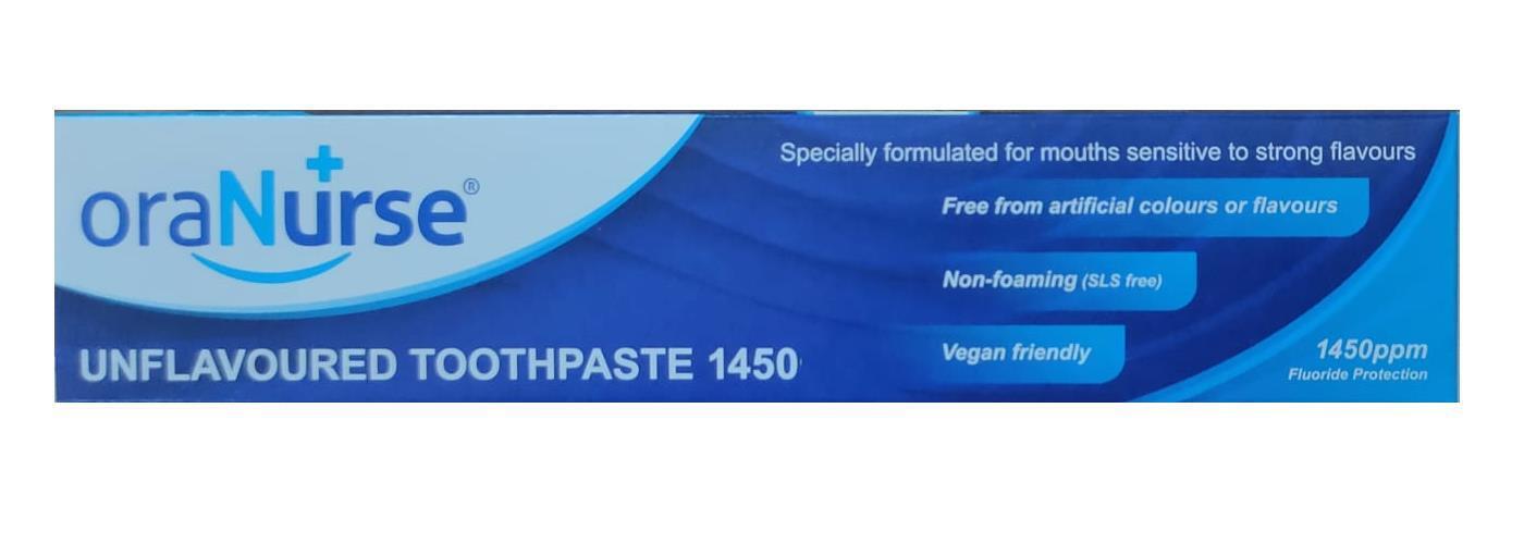 Oranurse Unflavoured Toothpaste 1450ppm Fluoride Protection - 50ml X 3