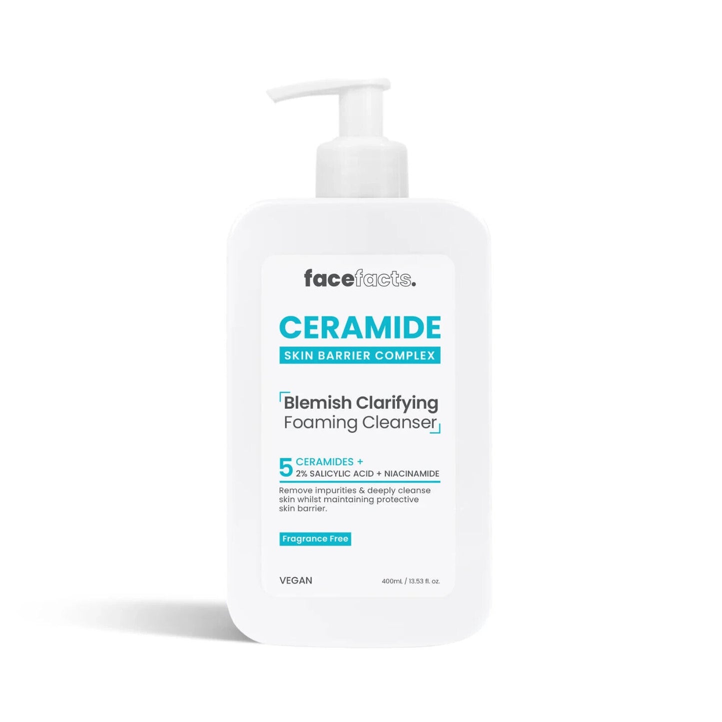 Facefacts Ceramide Blemish Clarifying Foaming Cleanser 400ml X 2