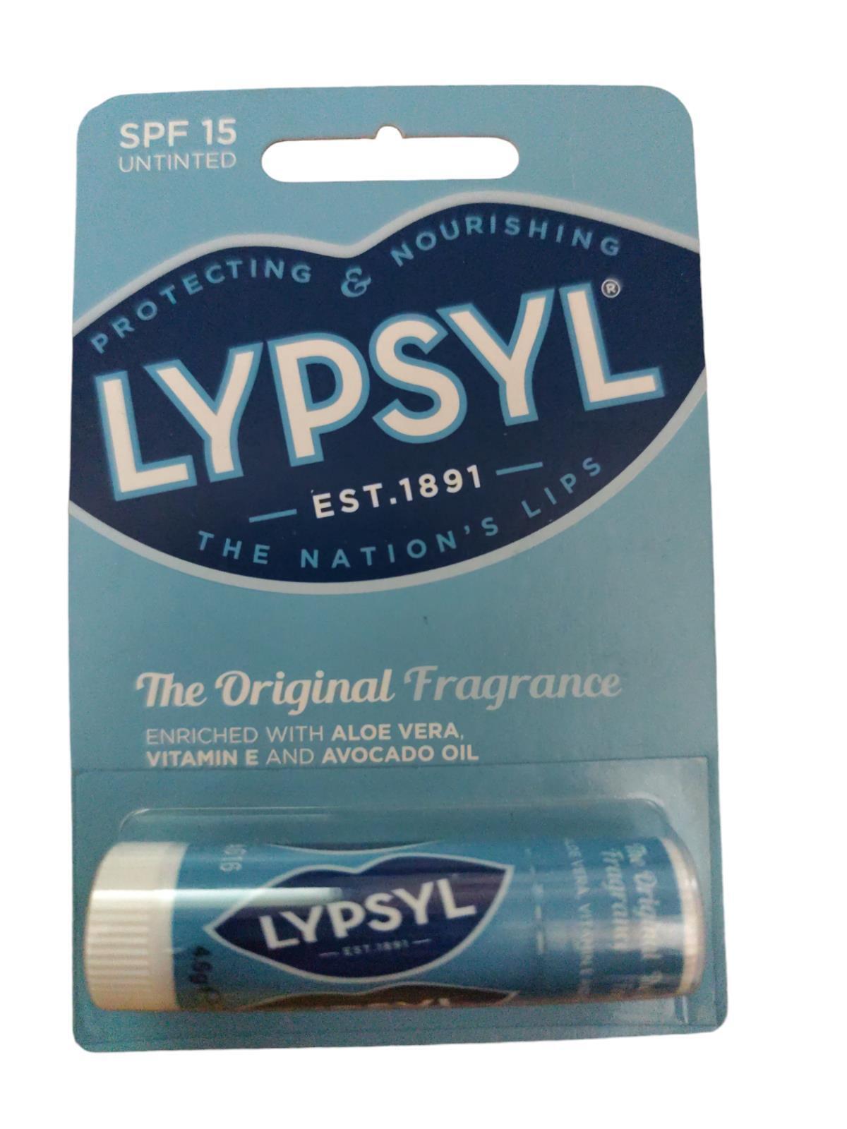 Lypsyl Lip Balm Protector & Nourisher Repairs Original Fragrance SPF15 - 4.6g X9