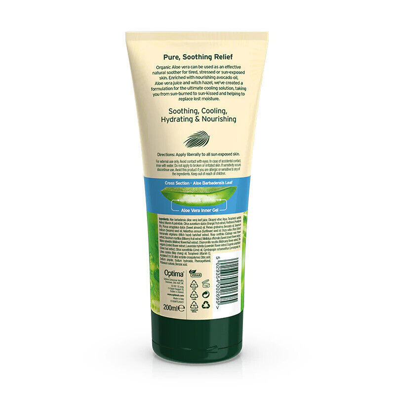 Aloe Pura Organic Aloe Vera After Sun Lotion Instant Cooling - 200ml