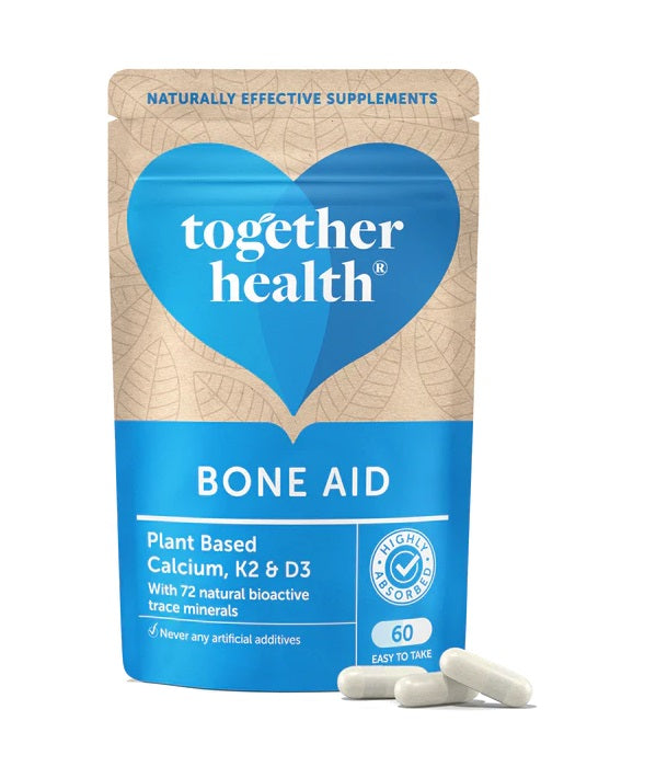 Together Health Bone Aid Plant Based Calcium K2 & D3 Supplements - 60 Capsules