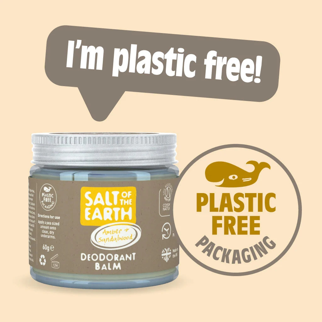Salt Of The Earth Amber & Sandalwood Natural Vegan Deodorant Balm - 60g