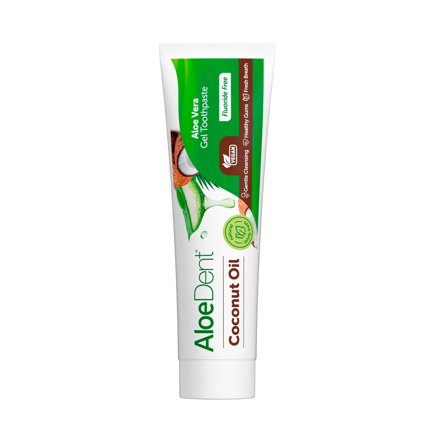 Aloe Dent Aloe vera Triple Action Coconut Fluoride Free Gel Toothpaste 100ml X 5