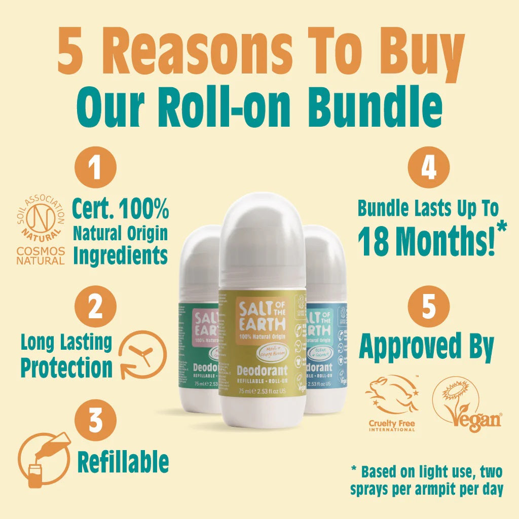 Salt Of The Earth Neroli Orange Blossom Ocean Coconut Melon Cucumber Rollon 75ml