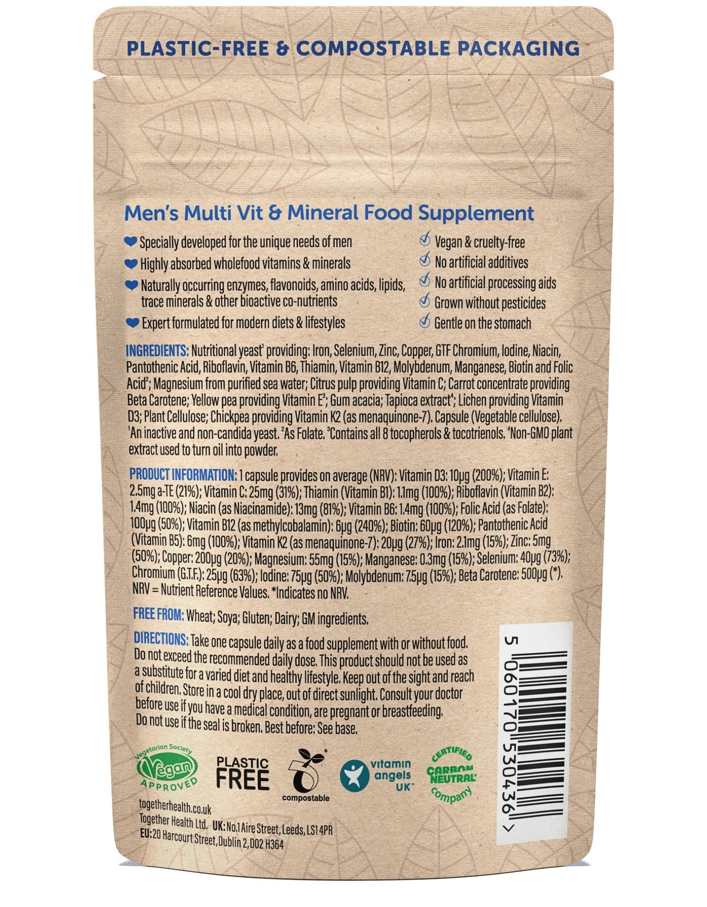 Together Health Men's Multi Wholefood Multivitamin Natural - 30 Capsules