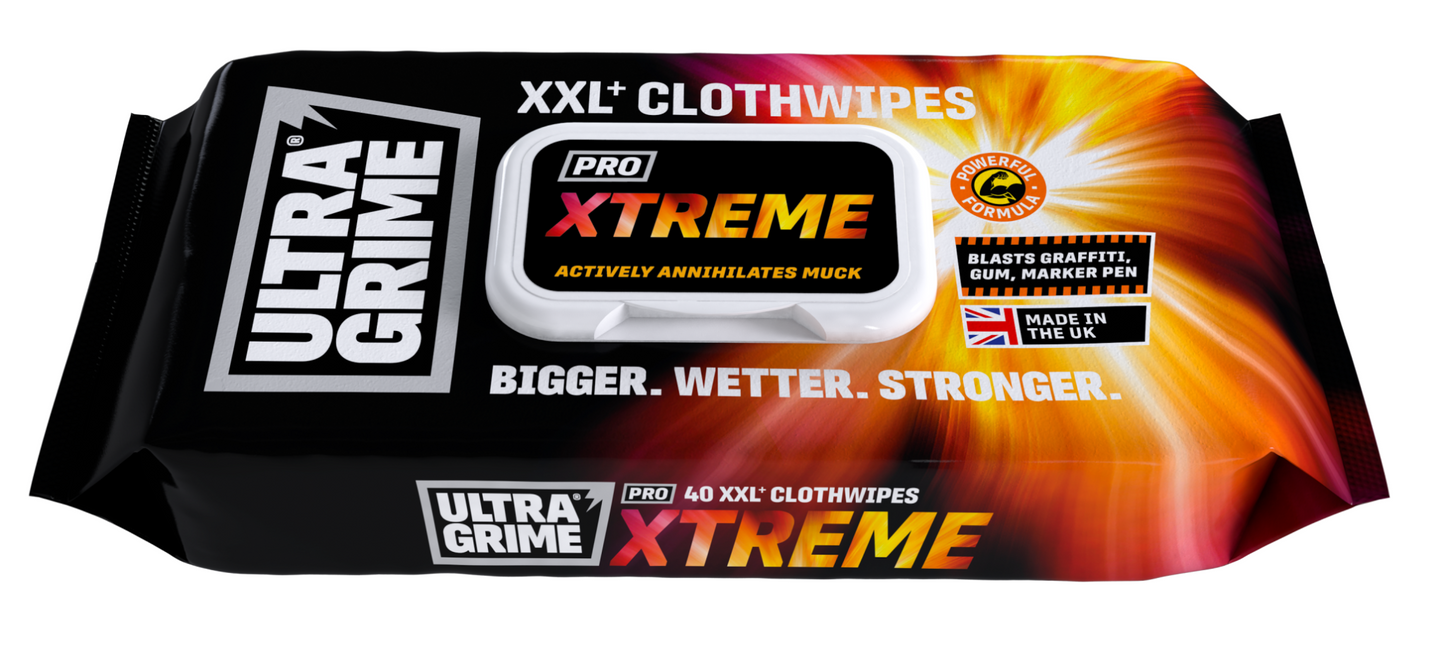 UltraGrime Pro Xtreme Removes Graffiti Permanent Marker Gum Adhesive 40 Wipes X6