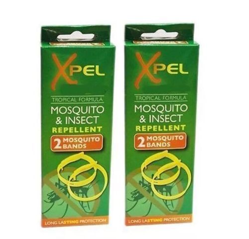 2 x 2 Pack Xpel Mosquito & Insect Repellent Bands Long Lasting - 4 Bands