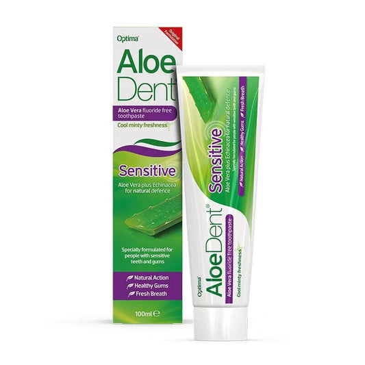 Aloe Dent Sensitive AloeVera Fluoride Free Toothpaste - 100 ml X 4