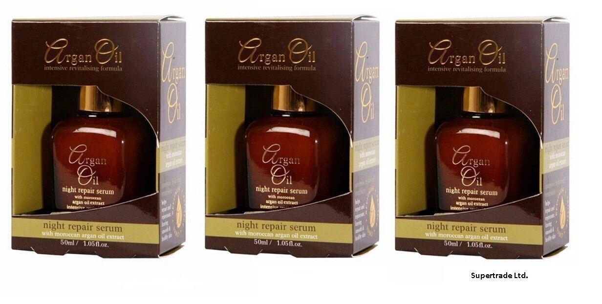 XPEL Argan Oil Night Repair Serum with Moroccan and Argon Oil Extract 50ml X 3