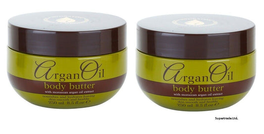 Argan Oil Body Butter Moroccan Argan Oil Extract Nourishing Hydrating 250ml X 2