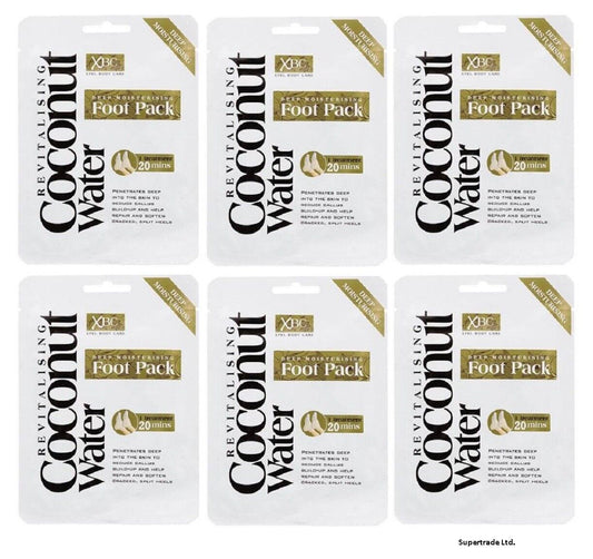 Revitalising Coconut Water Deep Moisturising Foot Pack To Soften Cracked Heel X6
