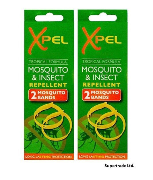 Adult Xpel Tropical Formula Mosquito & Insect Repellent Bands (DEET FREE) X 2