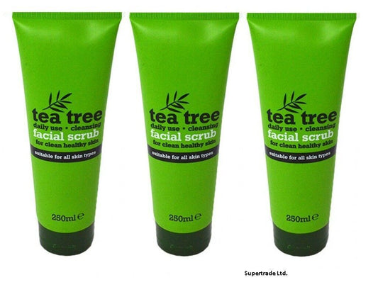 Tea Tree Facial Face Scrub For Clean Healthy Skin Daily Use Scrub - 250ml X 3