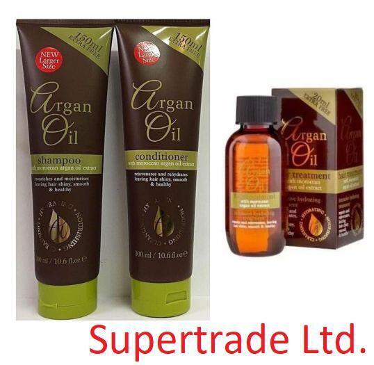 Argan Oil Moroccan Hair Treatment - 50ml & Shampoo - 300ml & Conditioner - 300ml