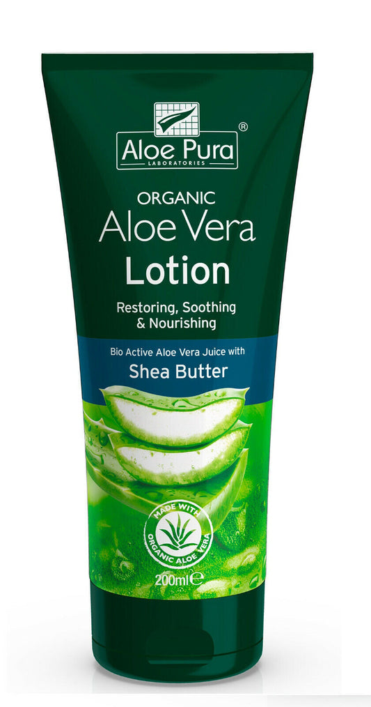 Aloe Pura Organic Aloe Vera  Gel 100ml + Aloe vera Lotion 200ml Combo