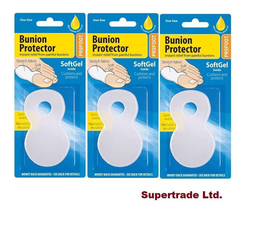ProFoot Softgel Bunion Protector Cushion Prevent Rubbing Washable Reusable X 3