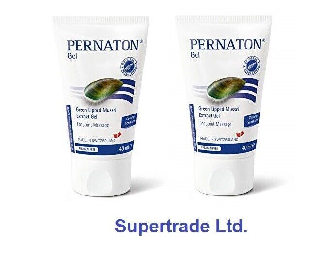 Pernaton Green Lipped Mussel Extract Gel for Joint Massage Pain Relief 40ml X 2