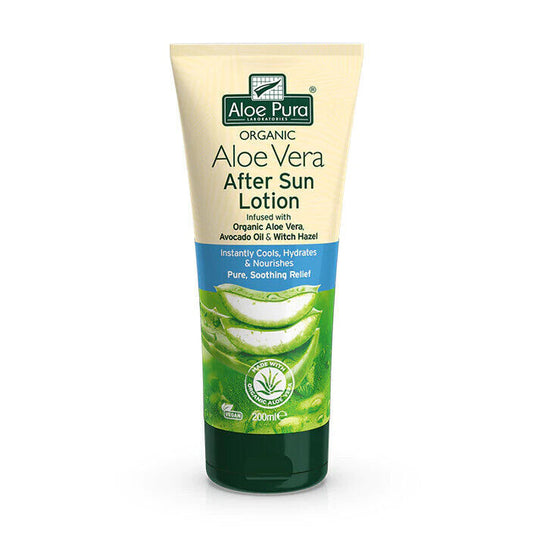 Aloe Pura Organic Aloe Vera After Sun Lotion Instant Cooling - 200ml